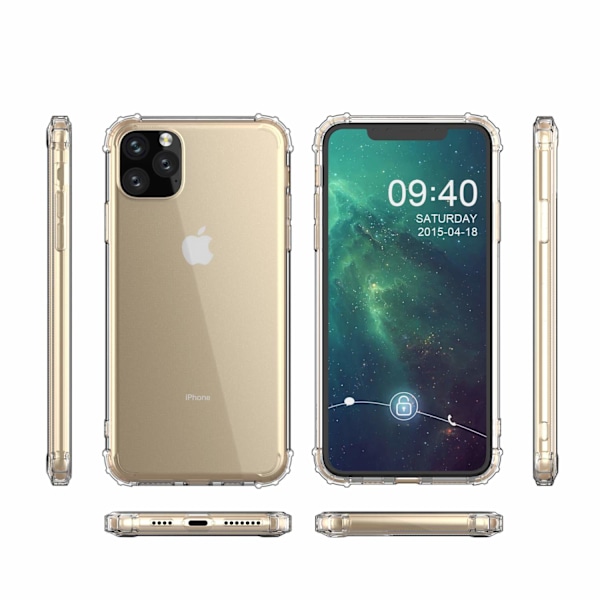 iPhone 11 Pro Max Mjukt Transparent Skal Transparent