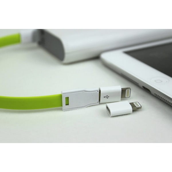 5-PAK! MicroUSB, Oplad din iPhone med Micro USB-oplader! White