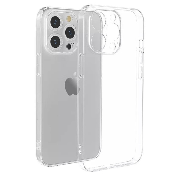 iPhone 15 TPU-cover med ekstra kamerabeskyttelse Transparent