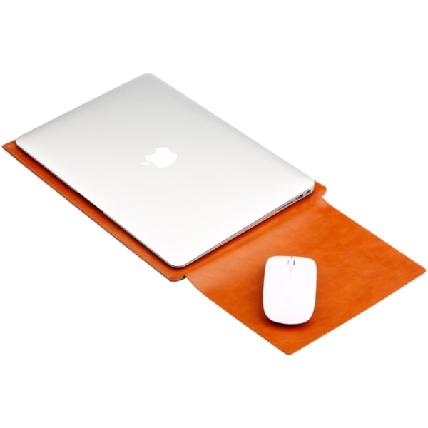 Vegansk læder laptop cover til 13 & 15 tommer computere! Brown 13 inch
