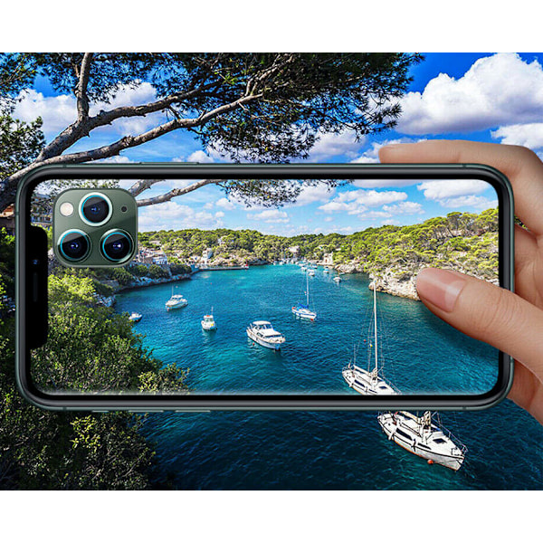 CRYSTAL GUARD IPHONE 11 PRO MAX KAMERALINSSKYDD HELSKYDD Svart