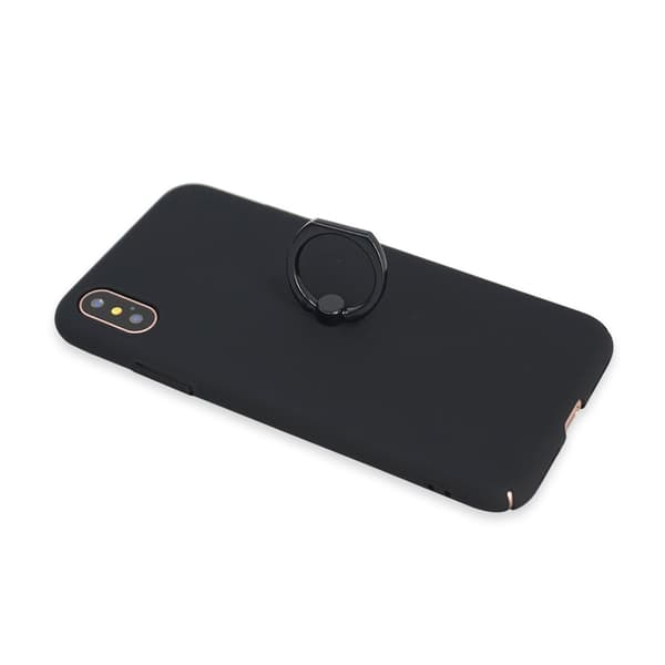 iPhone X/XS | Hårt, Mattsvart Skal med Greppring Svart