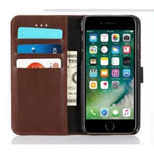 iPhone XS Max Plånboksfodral i Veganskt Läder Brun