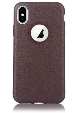 iPhone X/XS Skal Läder Brun