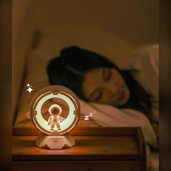 Astronaut Rechargeable Night Light Touch Controlled 4-Level Dimmable Lamp with 1200mAh Battery