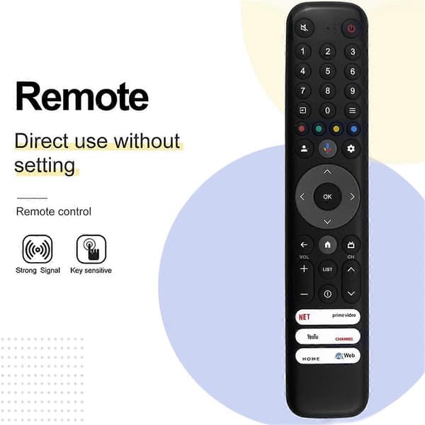 Erstatningsfjernkontroll RC833 GUB1 Kompatibel med TCL QLED Smart TV-Perfekt