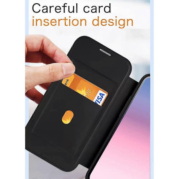 Magnetic PU Leather Wallet Case Compatible with iPhone 17 Pro Max with RFID Blocking