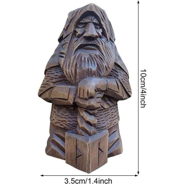 Viking Staty Barbar Resin - Viking Staty Viking | Figur av den nordiska guden Odin Staty, Viking Barbar Staty för trädgårdsfontäner