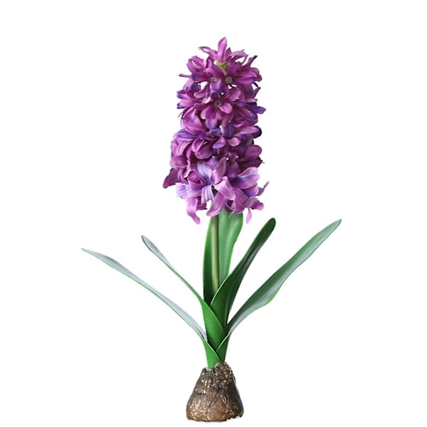 Sesong- og høytidsdekorasjoner 3 stk. Hyasint Kunstig Blomst Med Løkbunt Blader For Hjem Gårdshus Q