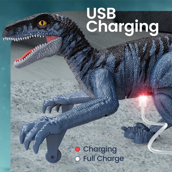 Mini fjärrstyrda dinosaurier, dinosaurie leksaker för pojkar i åldern 3 4 5 6 7 8+, 2,4 GHz en-knapps demo dinosaurier, barnleksaker presenter för födelsedag och jul