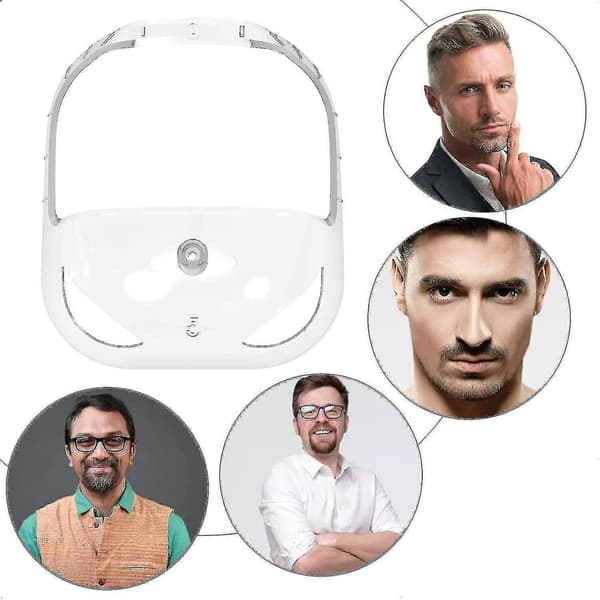 Mallar för getskäggsformning för män - Set med 5 storlekar: Skäggvård och styling white 2 Set