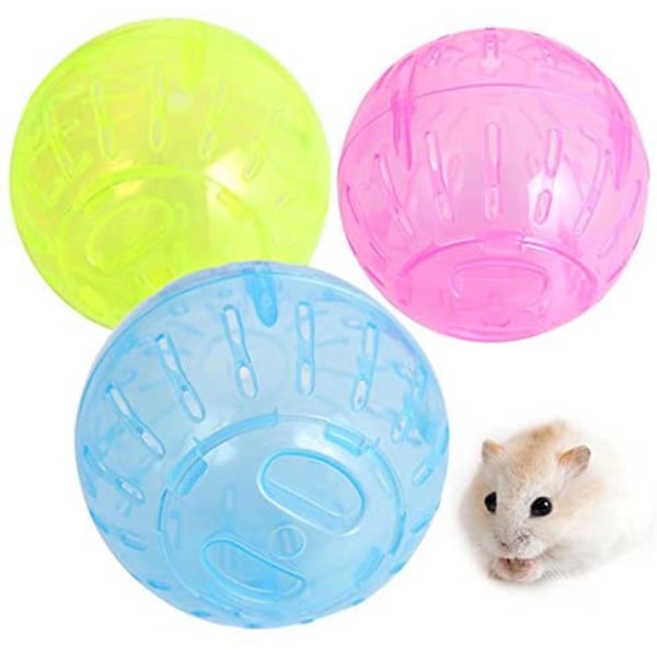 Hamster Treningsball, 3 stk Hamster Løpeball Treningsball Hamster Mini Løpe Treningsball, 10 cm