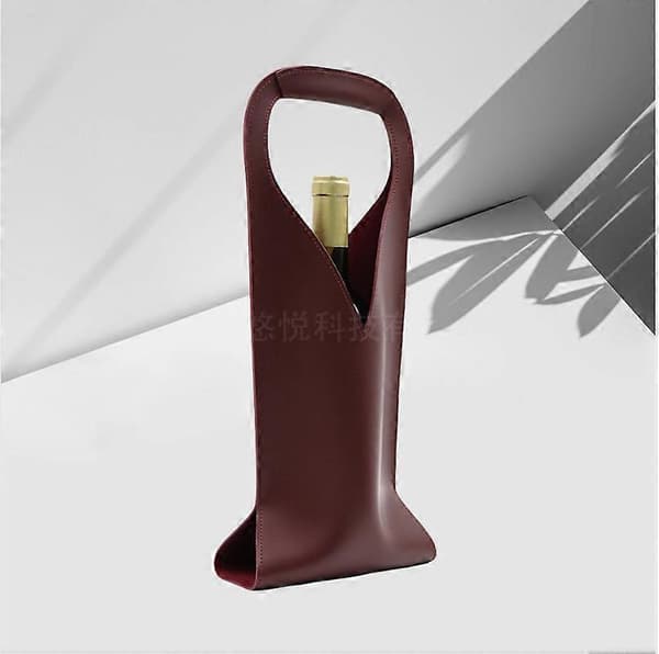 Stylish Portable PU Leather Wine Bag for Travel