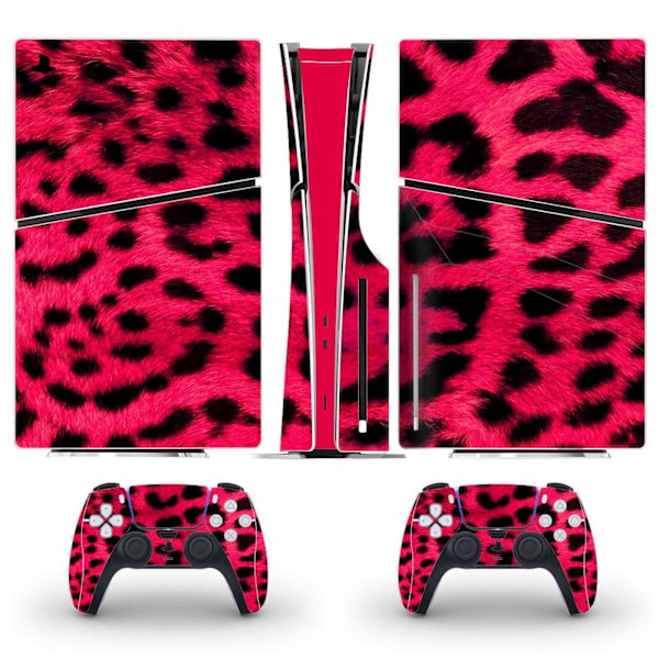 Playstation 5 Slim Ps5 Slim Rosa Skin Dekal Och Controller Stickers Set, Reptålig (Disk) Style09
