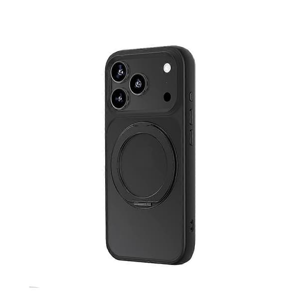 Leather Feel Anti-Fall Case with 360° Stand Compatible with iPhone 17