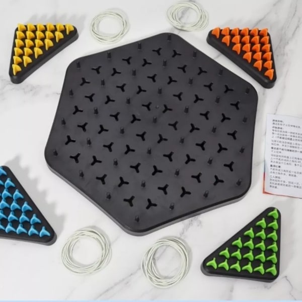 Gummiband Geometri Kedja Schack Triangel Pussel Leksak Hemspel
