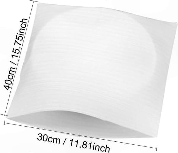 100-pack vita skumplastpåsar 30x40cm för packning, flytt, skydd av tallrikar, glas, flaskor