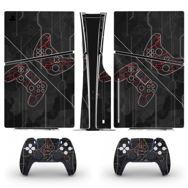 Playstation 5 Slim Ps5 Slim Gamer Player Skin Decal Og Controller Stickers Sæt, Ridsefast (Disk) Style13