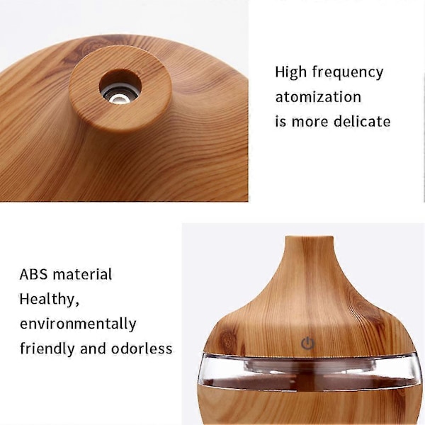 300 ml Støjsvag Soveværelse USB Drevet Boligindretning Farverig LED Aromaterapi