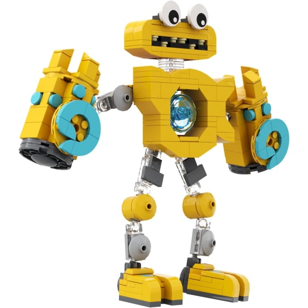 Gul Wubbox Actionfigur Modell - My Monsters  Wubboox Djurfigur Docka Plyschleksak - Födelsedag Ideal Gåvor Modell för Barn, Vänner, Spel (256 Bitar)