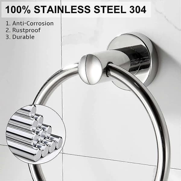 Håndklæring i moderne stil 304 rustfritt stål forkrommet baderomstilbehør