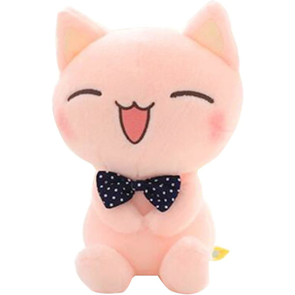 Søt plysjkattunge, rosa kattunge, plysjdyr, kawaii plysjleker for barn - 11 tommer
