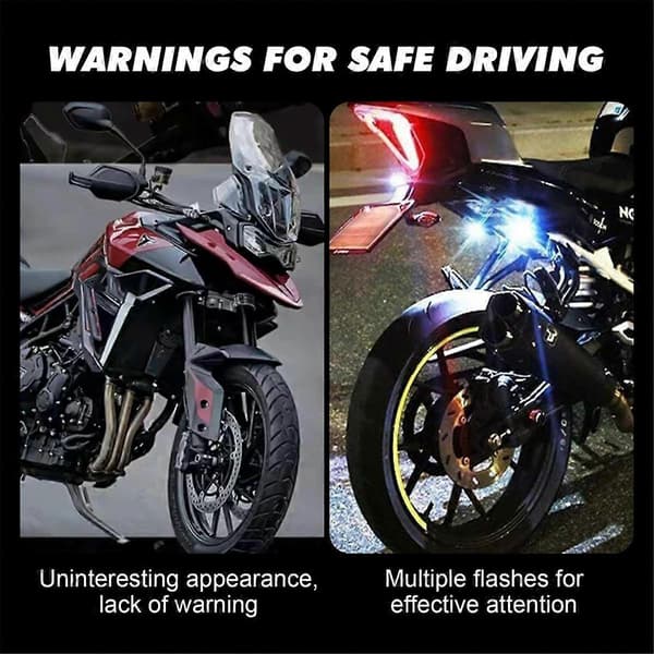 6 pcs Wireless LED Car Lights with Remote Control, Wireless LED Strobe Lights 8 Colors for Car Black