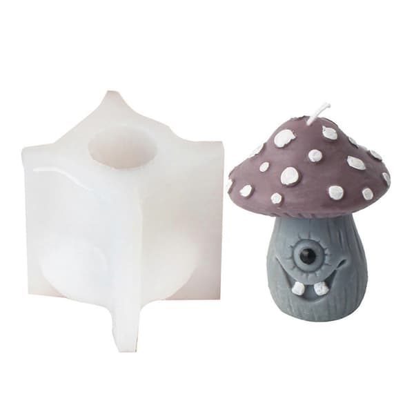 Halloween Silikoneform Svampehus Lysforme Duftlysforme Håndlavede Bageforme Epoxyharpiksforme
