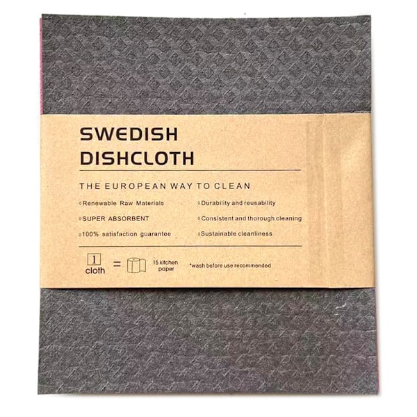 Oppvaskklut 19,5*17*0,18 cm Bomullsklut laget av tremasse Avfettet oppvaskklut Miljøvennlig oppvaskklut laget av trefiber Resirkulerbar Set of 10-7