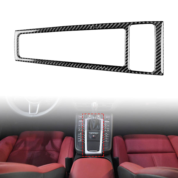 Girskiftpanel Klistremerke Selvklebende Biltilbehør Karbonfiber Utsøkt Girnivåpanel Trim For Porsche Macan 2014-