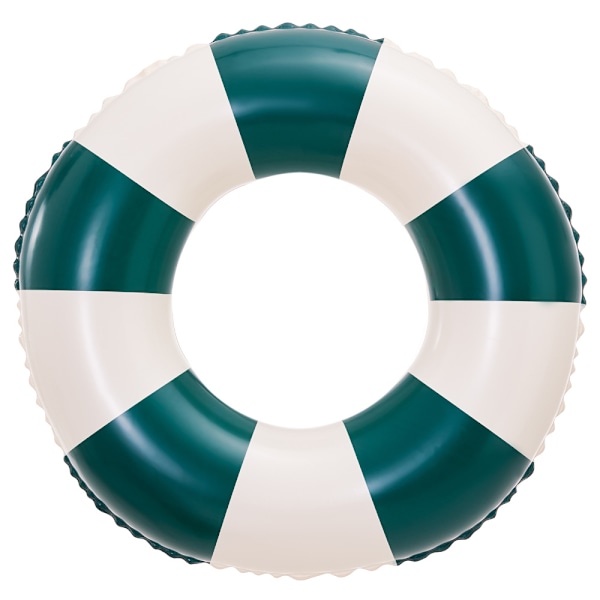 Oppblåsbar badering for barn, badering poolbøye, retrostripet PVC oppblåsbar bøye poolbøye Striped dark green Suitable for ages 2-4