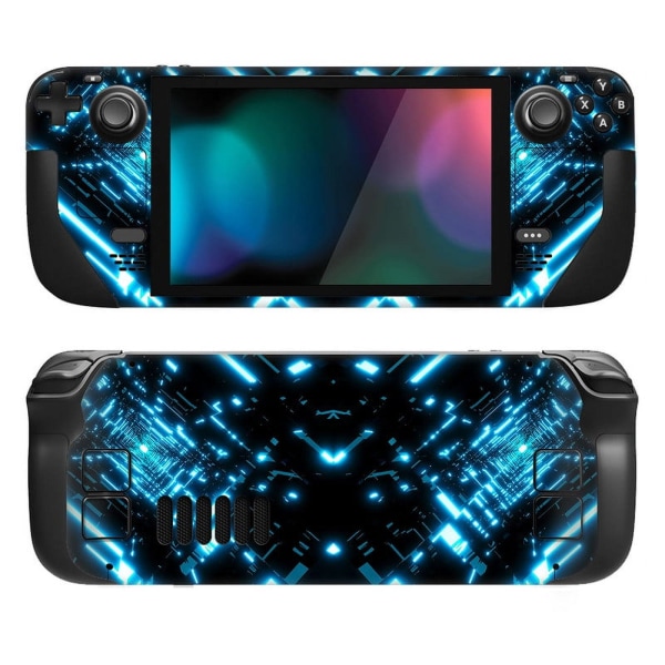 Klistermärken för Steam Deck-spelkonsol, lämpliga för Steam LCD-skärm handhållna spelkonsoler (blå) Style02