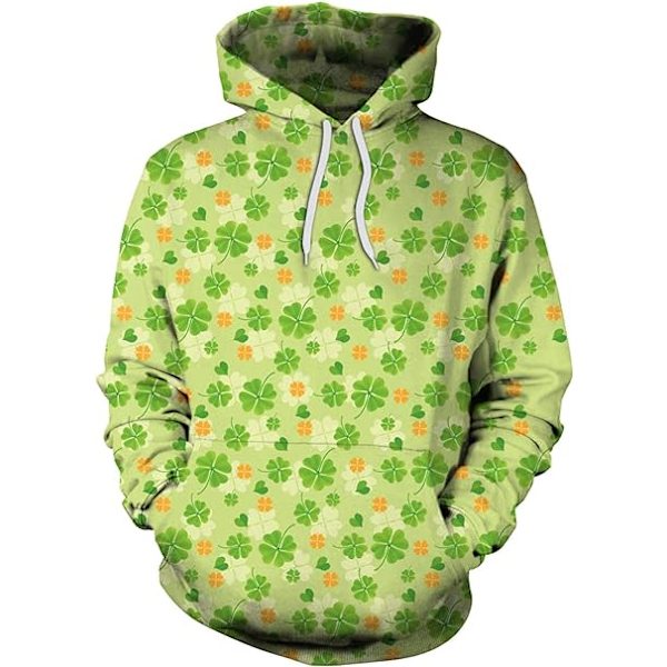 Herr långärmad huvtröja Halloween rolig besättning hals sweatshirt med känguruficka jul flerfärgad 3D-tryck tröja tröja（Storlek：M） Style15 M