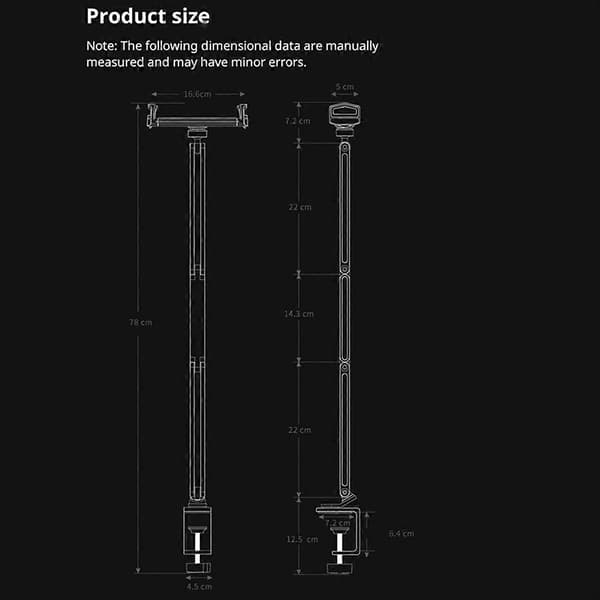 Skrivebordsseng Tablet Stand til 4-12,9 tommer mobiltelefoner og tablets-B