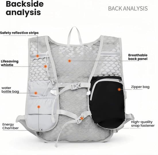 Running Vest with Bottle Holder - Lightweight Hydration Pack - Includes 2L Hydration Bladder - Suitable for Women - Reflective Running Vest