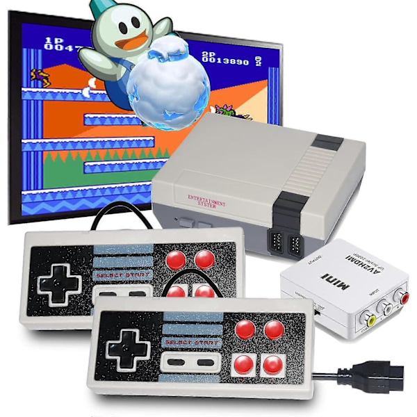 Klassisk Mini Underhållningssystem med 620 Videospel, AV och HDMI HD-utgång, Plug and Play 4 buttons