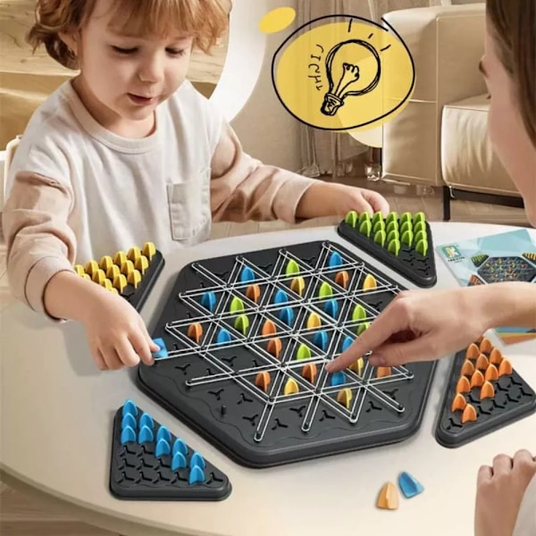 Gummibånd Geometri Kjede Sjakk Trekant Puslespill Leke Hjemmespill