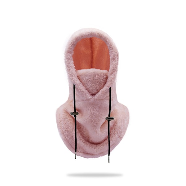 Sherpa Huva Skidmask Vinter Balaclava Kallt Väder Vindtät Justerbar Varm Huva Över Hatt Keps Halsduk 54*33cm lotus pink