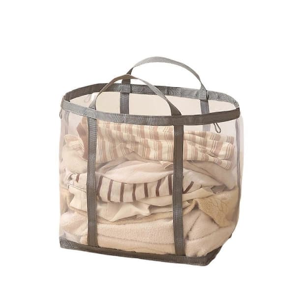 Large Foldable Laundry Basket with Handles Polyester Collapsible Laundry Hamper, 40 x 40 x 26