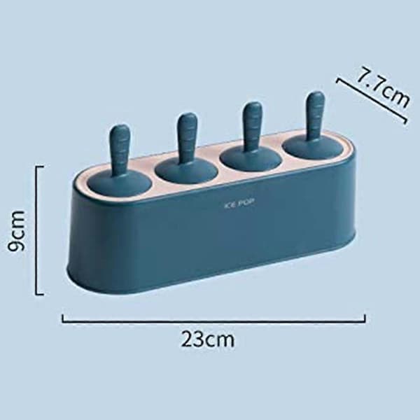 4 gitter ispindeforme, isform silicium med dryp genanvendelig popform gør-det-selv ispindeformsæt deep blue