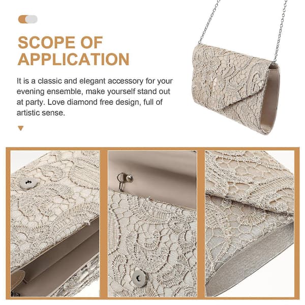 Beige blondekoblingspose til opbevaring Elegant aftenpose banketkobling