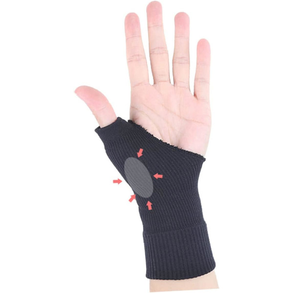 1 par svarta handledsskydd Elastiskt handledsskydd handledsstöd handledssvettband Svart sportssvettband handledssvettband stretchigt handledsskydd