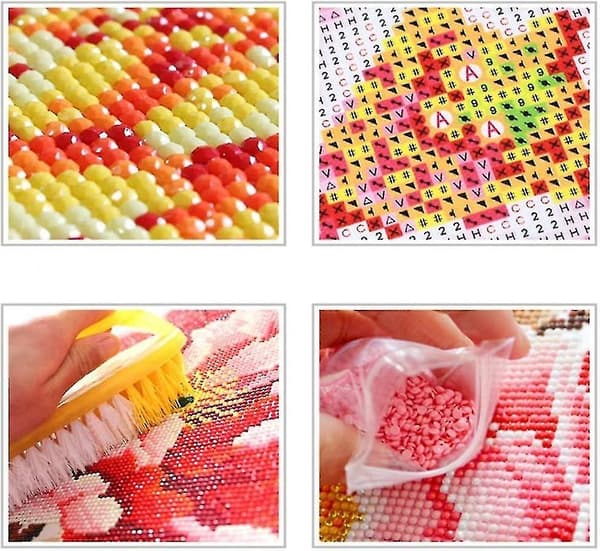 30x40 cm 5D Full DIY Diamantmaling (Diverse Blomster), DIY Blomster Diamantmaling Diamantmaling