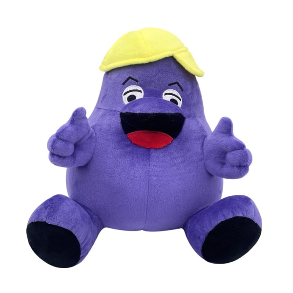 Grimace Plush,Grimace Shake Yellow Hat Plush Toy,Stuffed Animal Toy Game Doll Toy Fans Anime Great Gift for Boys and Girls