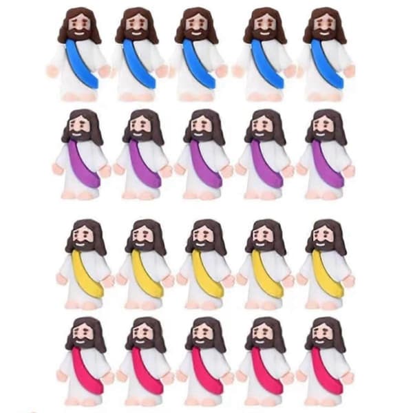 20 PCS Mini Jesus Figurine Easter Decorations Jesus Toys Jesus Figure Christ Religious Savior J