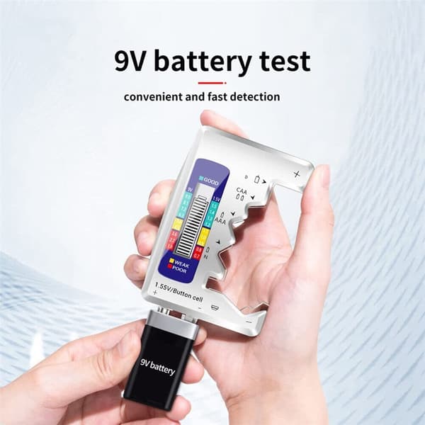 Digital Universal Battery Tester Battery Checker for All Batteries C AA AAA D N 9V 6F22 1.5V Button Cell Small Mini Batteries