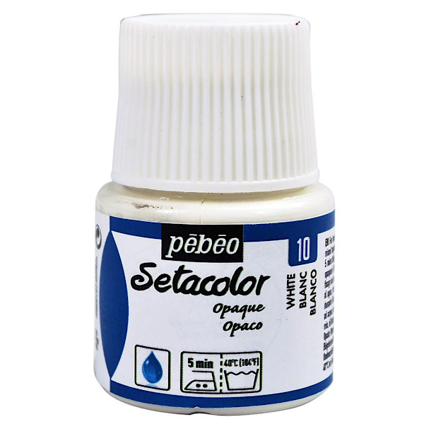Setacolor Dækkende Tekstilmaling 45ml White 45ml