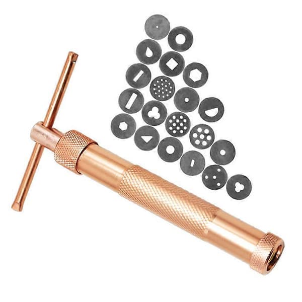 Stainless Steel Clay Extruder with 20 Unique Nozzle Designs