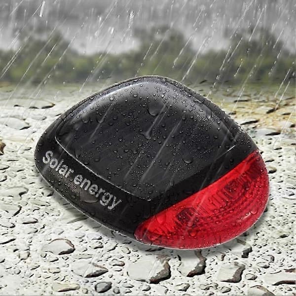 Solar Powered Bicycle Taillight Night Riding Cycling Accessories LED Warning Light