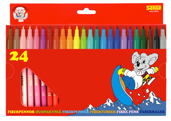 Sense Fiberpennor 24-pack multifärg multicolor